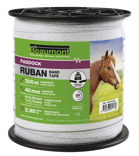 NASTRO/FETTUCCIA PER RECINTO ELETTRICO DA 4 CM. 2,9 ohm Filo e Fettuccia 